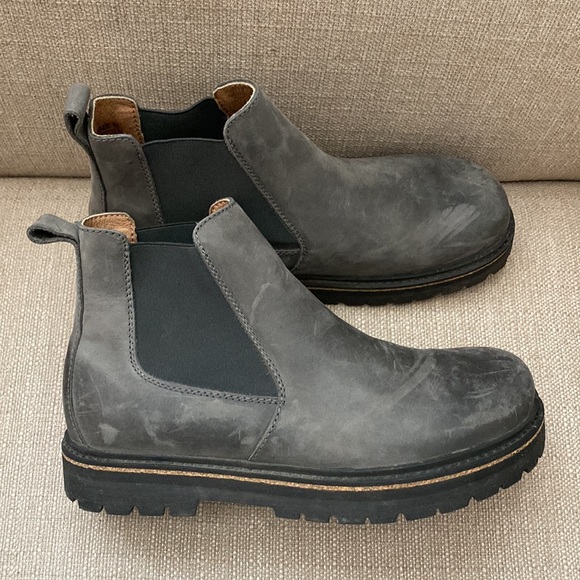 BIRKENSTOCK Stalon BOOTS Graphite Grey Nubuck Leather Size 38 / 7 - Picture 5 of 8